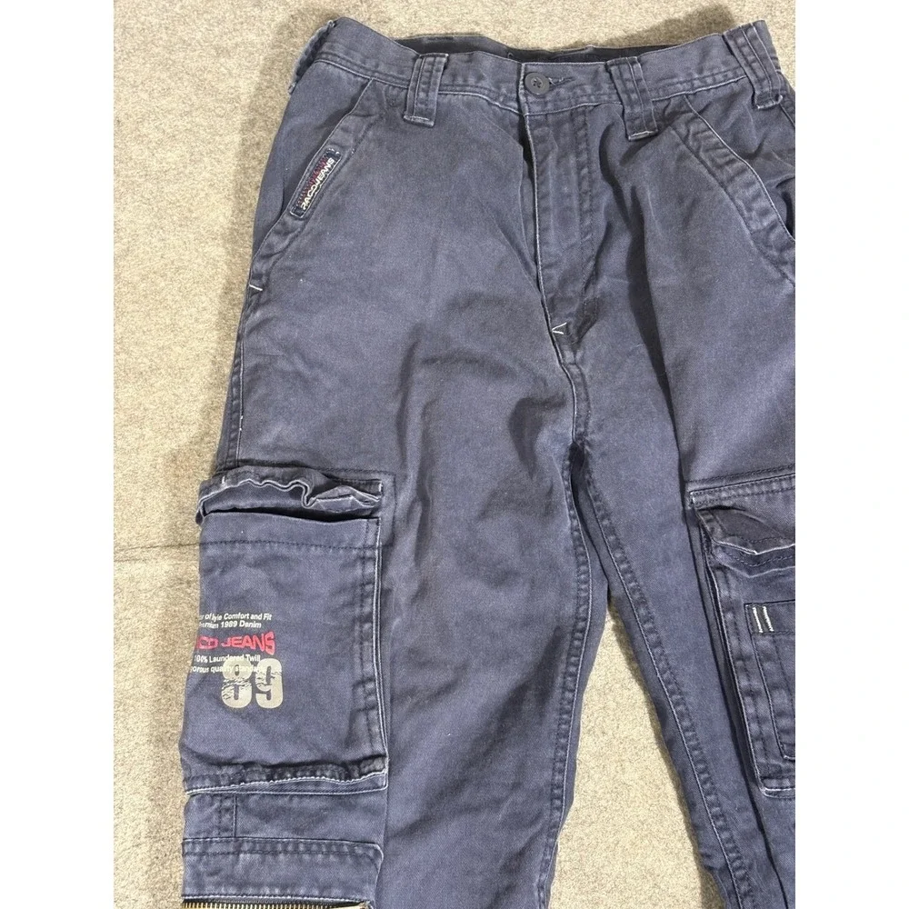 Paco Jeans Kids Navy Blue‎ Cargo Pants Multi Pocket Utility Trousers 26x28